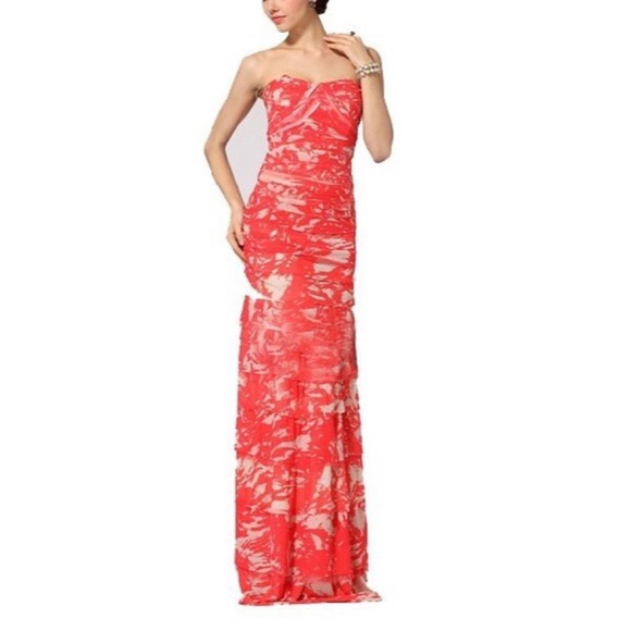 BCBGMaxAzria Erika Tiered Gown - Picture 1 of 7